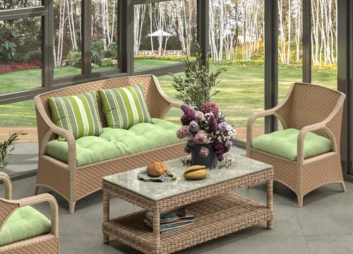Miniatura 5 de Juego de 2 cojines de asiento copetudo para patio para muebles de exterior, cojín para silla de comedor, color verde azulado