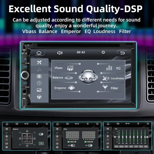 Miniatura 5 de Estéreo de coche doble DIN con reproductor de CD/DVD, pantalla táctil de 7 pulgadas, Bluetooth 5.2, CarPlay/Android Auto, cámara de respaldo
