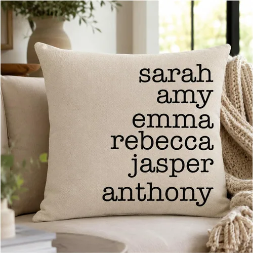 Miniatura 7 de Funda de almohada personalizada con nombre de familia de 18 x 18 pulgadas, diseño personalizado para abuela, nietos, abuela, mamá, mamá, mamá, mamá