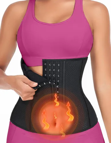 YADIFEN Waist Trainer for Women,Zipper Corset Body Shaper for Tummy Control Neoprene Cincher Sweat Sauna Vest Tank Top Látex negro transpirable con