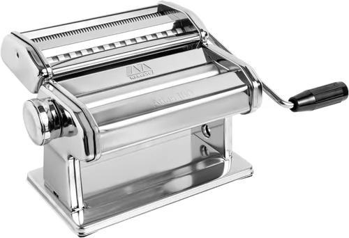 MARCATO Hecho en Italia Atlas 180 Classic Máquina manual de pasta, acero cromado. Hace lasaña, fettuccine y tagliolini.
