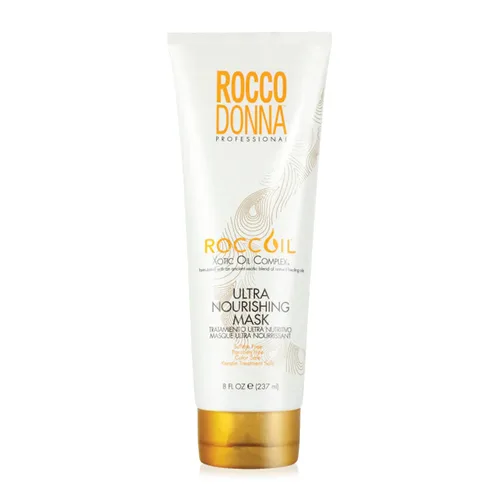 Rocco Donna Mascarilla ultra nutritiva para el cabello, hidratación profunda y brillo, repara el cabello dañado con complejo de aceite xótico y
