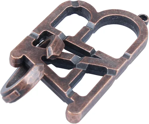 SHUYUE ABC - Rompecabezas de metal con cerradura de coeficiente intelectual de prueba, juguete de metal para niños y adultos