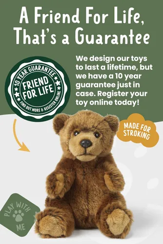 Miniatura 6 de Living Nature Peluche de oso marrón Animal esponjoso Regalo de juguete suave para niños 6 pulgadas