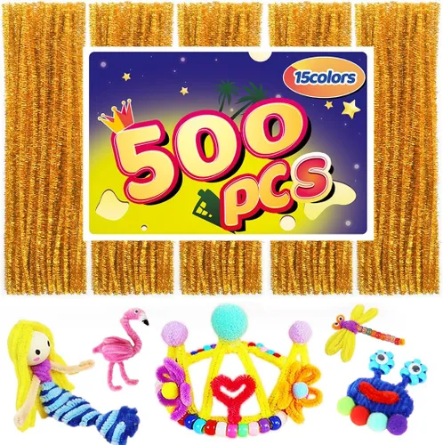 Miniatura 8 de Limpiadores de tuberías, limpiadores de tuberías para manualidades, manualidades y artesanías, manualidades, suministros para manualidades, Purpurina