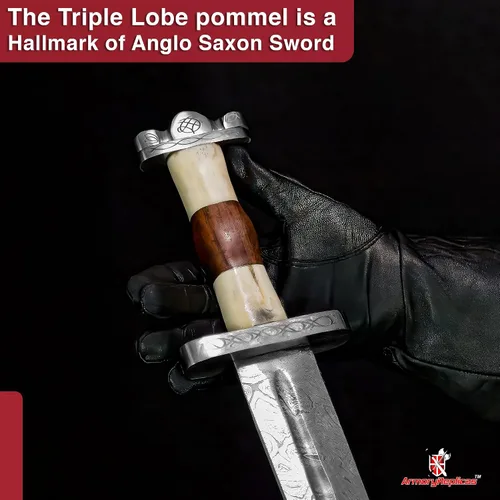 Miniatura 6 de Armory Replicas™ Colección de espadas de acero de Damasco vikingo y anglosajón de espada completa
