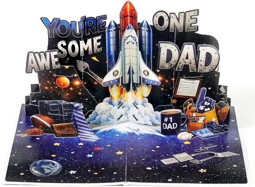 Miniatura 2 de CUTPOPUP - Impresionantes tarjetas para el día del padre, tarjetas de cumpleaños para hombres, regalos de idea 3D para él, tarjetas de cumpleaños
