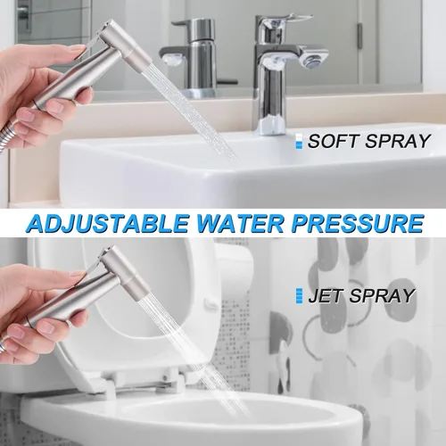 Miniatura 5 de YA MI Aerosol multifuncional para bidé de mano, ducha de pañales de baño, rociador, manguera y accesorios, rociador de inodoro de mano con doble