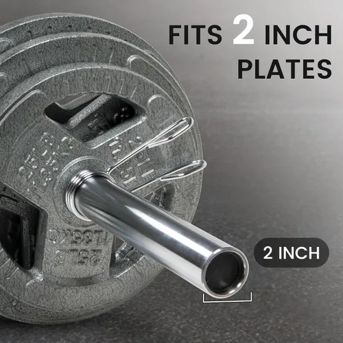 Miniatura 5 de Fitvids 2 Inch Olympic Barbell Bar, 5/6/7 Feet Bar with Collar for Home Gym Strength Training, weight lifting, Bench Press, 700 LB Capacity