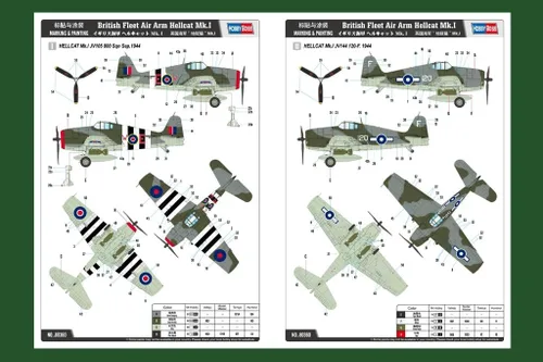 Miniatura 4 de Hobby Boss Kit de construcción de modelo de avión Hellcat Mk.I de la flota británica