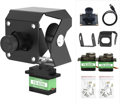 Yahboom 1MP 2DOF Cámara eléctrica PTZ Smart Car Robot 2D Servo Soporte USB RaspberryPi (2DOF 1MP Básico)