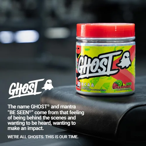 Miniatura 6 de GHOST BCAA Polvo de Aminoácidos Suplemento, Kiwi Strawberry - 30 Porciones - Sin Azúcar Intra, Post y Pre Entrenamiento Polvo de Aminoácidos