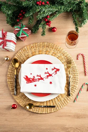 Miniatura 8 de Servilletas de Navidad, servilletas de tela, servilletas blancas 100% algodón, suaves y cómodas, servilletas reutilizables, servilletas de mesa