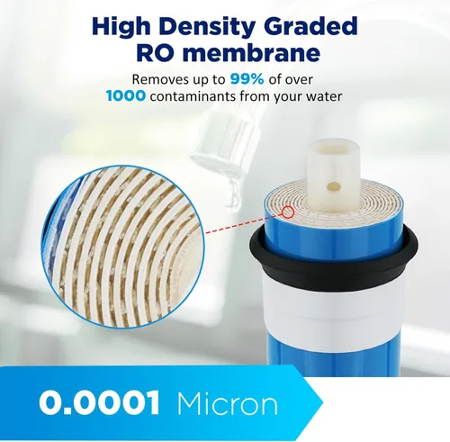 Miniatura 5 de Membrane Solutions Membrana RO de 75 GPD, elemento de membrana de ósmosis inversa de 11.75 x 1.75 pulgadas, reemplazo de filtro de agua para sistema