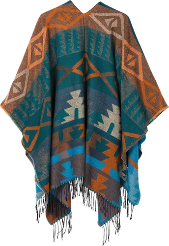 Miniatura 13 de Chales cálidos para mujer, cárdigan con frente abierto, estilo vintage, poncho