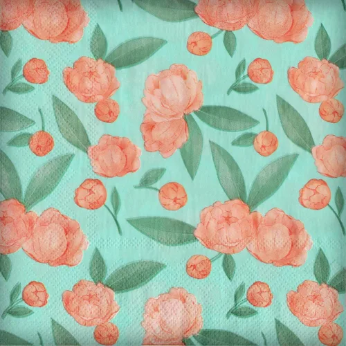 Miniatura 12 de Servilletas de papel florales, 40 servilletas de cóctel de 2 capas, 6.5 x 6.5 pulgadas plegadas/13 x 13 pulgadas desplegadas, servilletas