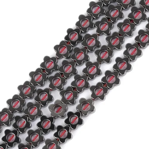 Miniatura 30 de HAAMIIQII 35 piezas de cuentas de gema suelta de hematita negra natural de 12 mm en forma circular, cuentas de piedra espaciadora para hacer