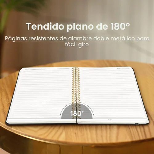 Miniatura 4 de Taja Cuaderno rayado en espiral para mujeres y hombres, 140 páginas, cuaderno de tapa dura con rayas universitarias para trabajo y toma de notas