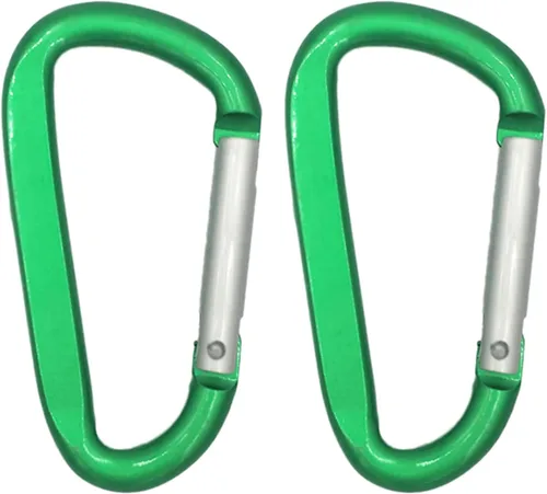 Miniatura 14 de LESHIRY Mosquetón grande de 3 pulgadas en aluminio, forma D, Premium, duradero, con clip para llavero, gancho de anillo en D, accesorios para 2