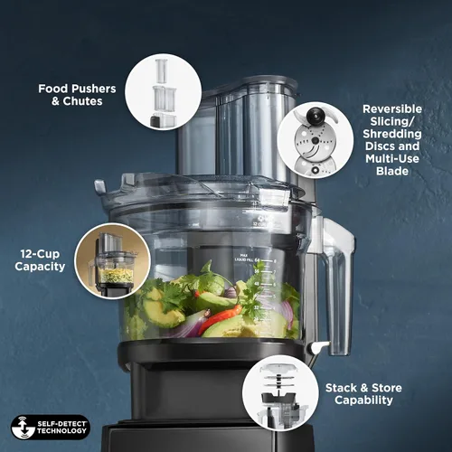 Miniatura 4 de Vitamix Ascent X2 SmartPrep - Sistema de cocina, licuadora de grado profesional, cuchillas de acero inoxidable, accesorio para procesador
