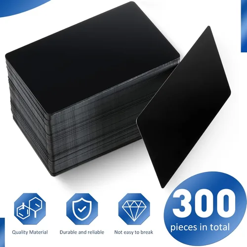 Miniatura 3 de 300 piezas de hojas de aluminio en blanco para grabado en metal multiusos, hojas en blanco para tarjetas de visita de aluminio para grabado CNC