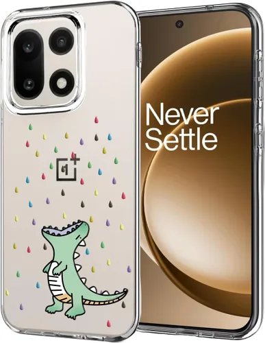 Miniatura 25 de Unov Funda compatible con OnePlus 15R 5G transparente con diseño de TPU suave absorción de golpes, diseño delgado en relieve, cubierta trasera great