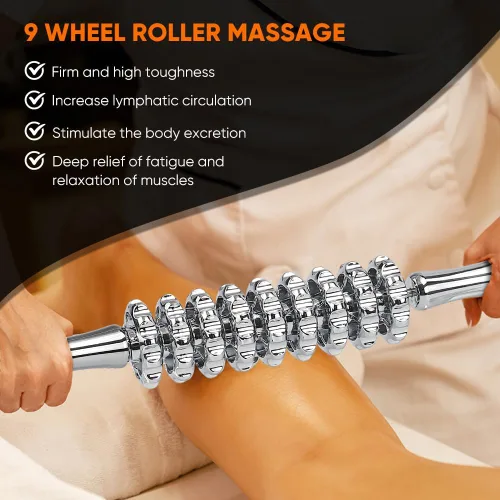 Miniatura 2 de ONUEMP 2 rodillos de masaje de acero inoxidable para esculpir el cuerpo de hielo, kit de maderoterapia Colombiana Professional, rodillo masajeador