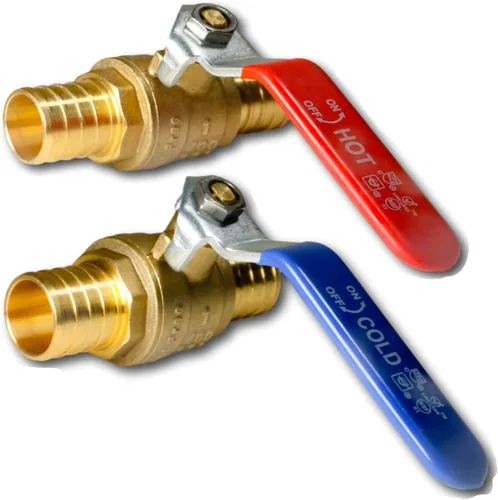 Miniatura 16 de XFITTING Válvula de bola Pex de 10 piezas de 3/4" caliente y fría, 24-2-3&4 = 10X