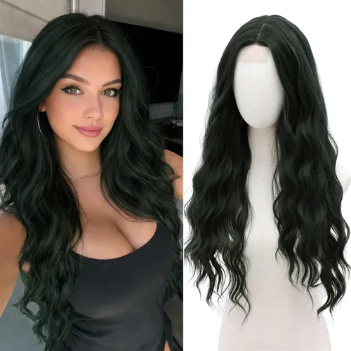 Miniatura 7 de Peluca larga rubia 613 para cosplay, peluca sintética de 28 pulgadas, parte media, regalos realistas, pelucas de fiesta para mujeres, uso diario