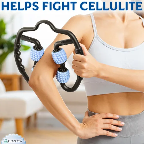 Miniatura 6 de COZLOW Rodillo muscular de doble cara, masajeador de celulitis para brazos y piernas, herramienta de masaje flexible, masaje de escultura eficaz