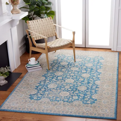 Miniatura 16 de Safavieh Sofia Collection SOF330B, tapete clásico color gris claro y beige, Polipropileno