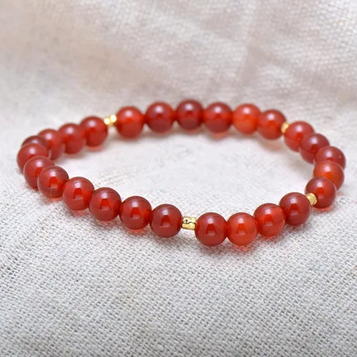 Miniatura 19 de Paialco Pulsera elástica de cuentas naturales o creadas de 0.236 in, pequeña para niñas y mujeres, 6.5 pulgadas