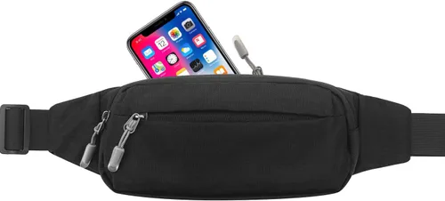Miniatura 9 de USHAKE Riñonera con extensor para hombres y mujeres, riñonera con 3 bolsillos con cremallera, correas ajustables para viajes informales, senderismo