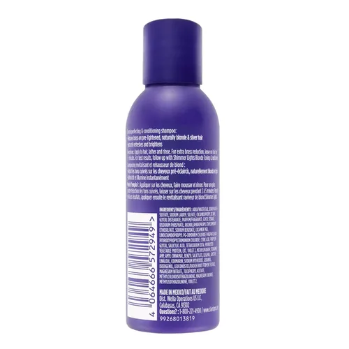Miniatura 2 de Clairol Professional Shimmer Lights Purple Shampoo fl. Oz Neutraliza los tonos latones y amarillos para cabello rubio y gris plateado con reflejos