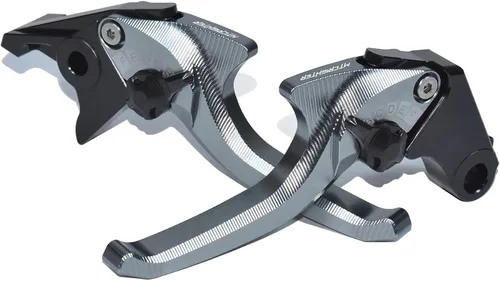 Miniatura 12 de Juego de manetas de embrague de freno corto Shark de 2 dedos compatible con Yamaha Fazer FZ-1 FZ-8 FZ-6 FZ-6R FZS60, aleación de aluminio CNC (negro)