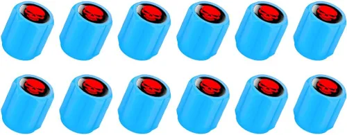 Miniatura 9 de Tapones Luminosos para Válvula de Neumático de Auto, 12 Unidades, Cubierta Iluminada de Válvula de Rueda con Cráneo, Tapa de Rueda de Brillo