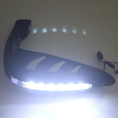 Miniatura 3 de Protector de manillar, 1 par de protectores universales de motocicleta para motocross, un juego de combinación de protector de manillar con luz LED