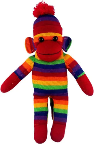 Miniatura 19 de Plushland Adorable Mono de Calcetines, El Original y Tradicional Juguete de Animal de Peluche Tejido a Mano - Regalo para Niños, Bebés, 16" púrpura