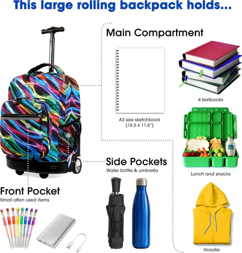 Miniatura 3 de J World New York Sunrise - Mochila con ruedas, Quantum), RBS-18 QUANTUM