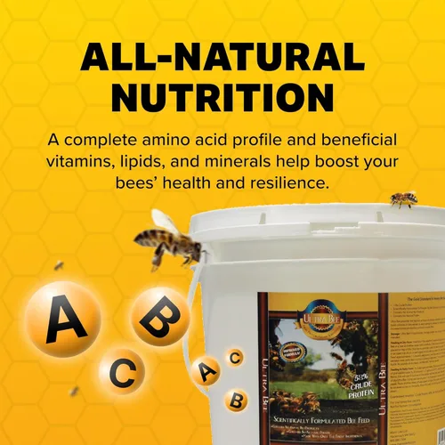 Miniatura 5 de Sustituición de Polen de Abeja Ultra de Mann Lake, Alimento Seco Alto en Proteínas para Colonias de Abejas Saludables para Apoyar el Crecimiento