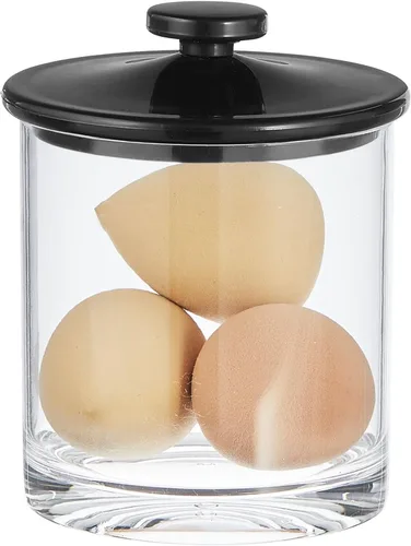 Miniatura 5 de mDesign Pequeños y modernos botes organizadores de almacenamiento de boticario, recipientes acrílicos para baño, soporte de organización