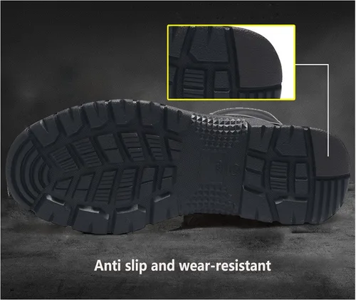 Miniatura 6 de Botas de trabajo tácticas militares para hombres con cremallera lateral Botas de combate del ejército