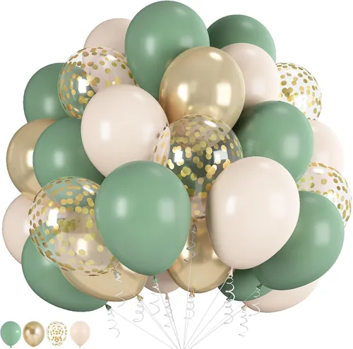 Miniatura 15 de Globos azules y naranjas, globos azul marino verde azulado de 12 pulgadas con globo plateado metálico para niños y niñas, cumpleaños, Acción