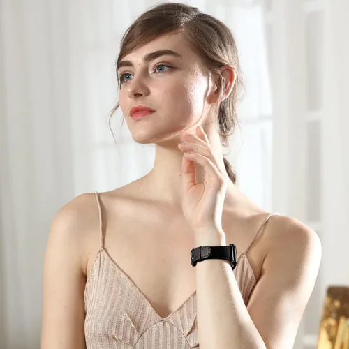 Miniatura 4 de WFEAGL Compatible con Apple Watch Banda 38mm 40mm 41mm para Mujeres, Correa de Cuero de Grano Superior para iWatch Ultra SE & Series 9 8 7 6 5 4 3