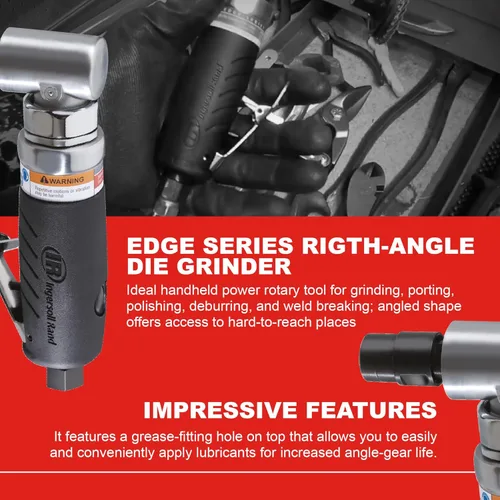 Miniatura 3 de Ingersoll Rand 3101G Edge Series Amoladora Angular Portátil de Matriz de 1/4 de Pulgada con Diseño Liviano