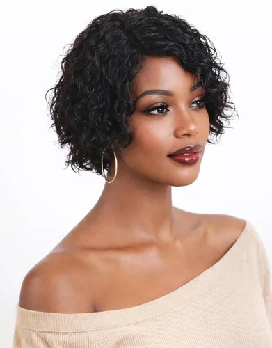 Miniatura 18 de Peluca de cabello humano rizado profundo de 12 pulgadas para mujer, peluca de encaje frontal sin pegamento, cabello Remy brasileño rizado Jerry