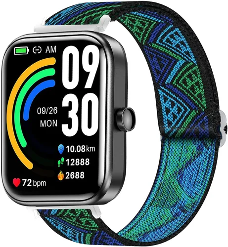 Lamshaw Compatible con TOZO S7 Smart Watch, correa de repuesto ajustable de nailon elástico elástico compatible con TOZO S7, S6, S5, S3 Smart Watch