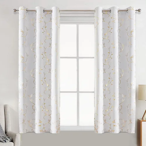 Miniatura 41 de BUHUA Cortinas Opacas de 63 Pulgadas de Largo, 2 Paneles con Aislamiento Térmico, Tratamiento de Ventana para Dormitorio, Cortinas Oscurecedoras