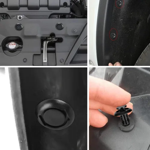 Miniatura 17 de Nissan o universal Pasadores de retén tipo empuje para guardabarros (Tamaño del agujero 8 mm, diámetro de la cabeza 20 mm, longitud del tallo 9 mm)
