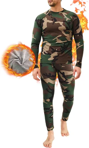 Miniatura 6 de CL convallaria Conjunto de ropa interior térmica para hombre con bragueta larga, capa base, equipo de caza de invierno, parte superior e inferior